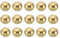PATIKIL M3x0.5 Gewinde Hutmuttern Knopf 15 Pack Messing Kugel Lampe Dekoration Schraubkappen Mutter Abdeckmutter für Möbel Beleuchtung oder Basteln Projekt 6mm