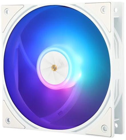 Thermalright TL-P12W-S Ventilador de Carcasa de CPU ARGB Blanco PWM - Ventilador de Ordenador de 12 cm Silencioso para Radiador - 1500 RPM