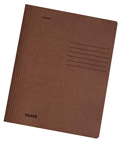 Original Falken 100er Pack Schnellhefter Intensivfarben. Made in Germany. Aus Recycling-Karton für DIN A4 kaufmännische und Behördenheftung dunkelbraun Hefter ideal für Büro und Schule