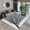 RUGMRZ Schallschutz Teppich Auslegware Teppichboden Grauer Teppich Zweige Dekoration Wohnzimmer Großer Teppich Esszimmerzubehör Schallisolierung Bad Matte 50X80CM