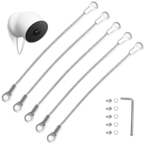 Anti-Diebstahl-Halterung für Google Nest Cam (Akku),Anti-Drop and Anti-Drop Security Chain for Google Nest Cam Battery,Arlo Ultra/Ultra 2,Arlo Pro 3/Pro 4 Camera