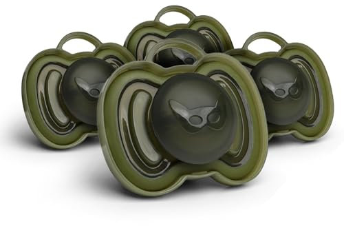 Herobility Gentle Pacifiers – Protective case – BPA-free – Large air vents – 6 – 24 months – 4-pack – Army Green