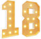 Numeri luminosi per decorazione per feste, mosaico gigante con luci a LED, set di pannelli in schiuma pretagliati per San Valentino, compleanno, Natale, Capodanno, 100 cm, numero 18