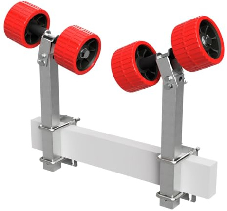SUPROD 2er Pendelrollen Sliprollen Sliphilfe Bootstrailer Eva RKSRLB-2X2-EVA, Ø 120 mm