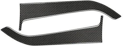 LEMST Innentürgriffe Carbon Look Auto Vorne Hinten Tür Panel Abdeckung Aufkleber Innenausstattung Auto Zubehör Für Mus&tang GT 2015-2020(Schwarz,Front)