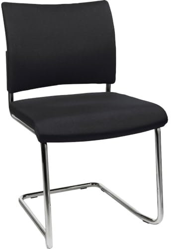 SCHÄFER SHOP Freischwinger SEAT Point, Polster, ohne Armlehnen, stapelbar, im 2er-Set, schwarz