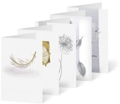 Unicef Trauerkarten-Sets, 5 Klappkarten inkl. Umschläge. Grußkarten zur Trauer. Made in Germany. (Stille Grüße)