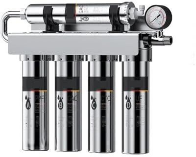 Umkehrosmoseanlage Der Stufe 5, Haushalts-Trinkwasser-Vorfilter, Küchenspüle, Edelstahl, Elektrisch, Silber für Untertisch-Wasserfilter