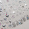 Kristall Herz Stern Nagelsticker Silber Ausgehöhlt Rhinestones Herzen Sterne Nail Sticker Y2K Strass Love Heart Star Nagelaufkleber Gelee Geprägt Nageldesign Nagel Sticker Nagel Zubehör Nail Art
