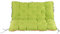 AMBIENTE HOME Auflage mit Rückenteil Sitz und Rückenkissen mit Bänder Polsterauflage Bankauflage Wendeauflage, grün/beige, ca. 100 x 98 x 10 cm
