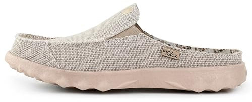 Kickback Chaise Classic - Leichte Segeltuchschuhe für Männer - All Day Comfort Loafers - Slip On oder Slide in Casual Sliders - Farbe Weiß - EU45