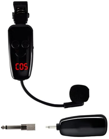 BESPORTBLE Micro sans Fil pour Saxophone Clip Instrument Microphone Rechargeable Autonomie Distance Compatible Amplificateur Et Haut-Parleur