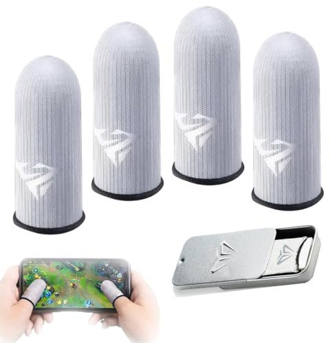 LACHT 4 Pièces Gaming Finger Sleeves,accessoires gaming,pour Le Jeu Mobile,finger sleeve,PUBG Mobile Gaming Finger Sleeve, Gants Gaming,Téléphone Portable Pouce Trigger Touchscreen