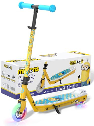 Gyroor KS2 E Scooter Kinder 3-6 Jahre 8 kmh LED Lichtshow Einsteiger | Elektroroller mit Gravitationssteuerung, Anfängermodus 3 km/h, 360 Grad LED, höhenverstellbar, Vollgummireifen, bis 50 kg