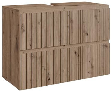 Vicco Waschbeckenunterschrank Takumi, Artisan, 80 x 58 cm | mit 2 Schubladen, zur Aufbewahrung und Organisation von Badutensilien