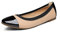 DREAM PAIRS Women's Sole-Flex Nude Black Ballerina Walking Flats Shoes Size 8 US/ 6 UK