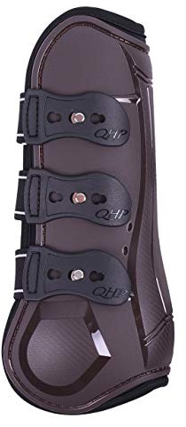 QHP Gamaschen Champion mit elastischen Schnellverschlüssen Airflow-Neoprenfutter (Braun, Pony)