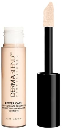 Dermablend Cover Care Concealer - Full Coverage Makeup and Corrector for Under Eye Dark Circles, Acne, Blemishes - 24-Hour Hydration, Matte Finish, Extra Large Applicator - Shade: 0C, 0.33 fl. Oz.