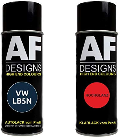 Pintura Bote Spray Kit Apropiado compatible con VW/Volkswagen Azul Añil Perl LB5N Pintura Base Barniz Claro 400ml