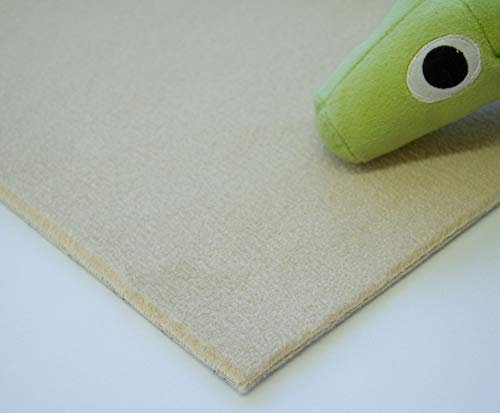 Steffensmeier Velours Teppichboden Palena Meterware | Auslegware für Kinderzimmer Wohnzimmer Schlafzimmer | Beige, Größe: 200x200 cm