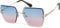 styleBREAKER Women Sunglasses Frameless with tinted rectangular lenses, metal frame, diamond cut 09020124, Colour:frame gold/glass blue-pink gradient