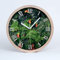 Tulup Holzuhr Uhr Holz ⌀ 20cm Dekoration Wanduhr Modern Runde Stille Uhren Weiße Uhrzeiger - exotische Dschungel