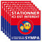 6 Panneaux Autocollants pour Voiture Mal garée - Papier Autocollant dissuasif carré STATIONNER Ici C'est Interdit. Lot de 6 Stickers Interdiction de stationner -