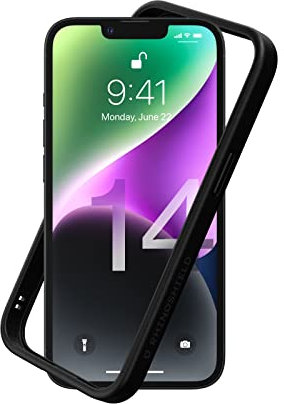 RhinoShield Bumper Case kompatibel mit [iPhone 14] | CrashGuard NX - Stoßdämpfende Schutzhülle im schlanken Design - 3.5 Meter Fallschutz - Schwarz