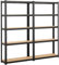 Yaheetech Lagerregal Schwerlastregal mit verstellbaren MDF-Böden, Organizer Regale für Garage, Wohnzimmer, Küche, Kellerraum 180x30x180cm/schwarz