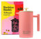 BaristasBuddy Cute Pink French Press Coffee Maker - Colorful, Retro And Stylish Insulated Coffee Brewer - Large Size Brews 4 Cups