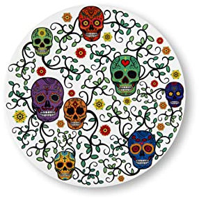 Excelsa Calavera Sottopentola, Ceramica dolomite e sughero, Cm. 16 x 16