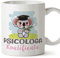 Mugffins Tazza in ceramica per PSICOLOGA donna 11 oz / 350 ml - In italiano - Koalificato/Koalificata - Idea regalo per compleanno, anniversario, natale, laurea