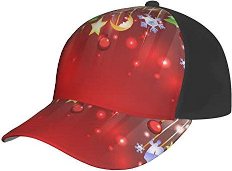 Merry Christmas Baseball Cap Adjustable Dad Hat Classic Fashionable Sun Cap for Men Women Black, Black, One Size, Schwarz, Einheitsgröße