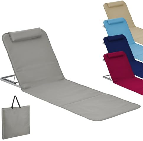 Linxor - Matelas, transat, Tapis de Plage avec Dossier inclinable et Sac de Transport - Plusieurs Coloris Disponibles