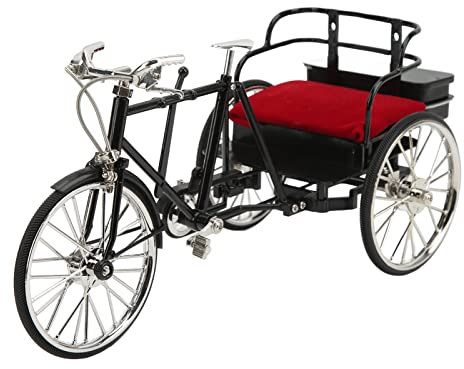 OKJHFD Retro-Fahrrad-Rikscha-Modell, Schöne Einfache Montage, Vintage-Fahrrad-Modell, Ornament Für Regal, Desktop-Dekoration, Geschenk