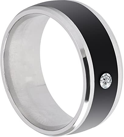 Bague Intelligente Multifonction NFC avec Puce NFC Ultra Sensible, Stockage et échange D'informations Personnelles, Déverrouillage D'applications, étanche (taille13)