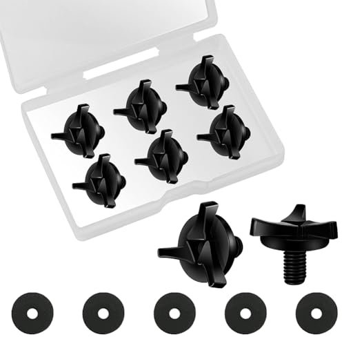Vis De Casque Moto,Vis De Visière De Casque De Moto,Détachées pour Casques De Motocross,Vis De Casque Circonscription,Vis pour Visière De Casque Accessoires,avec Boîte en Plastique,Noir,6 Pièces