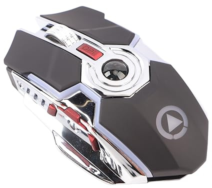 BROLEO Souris sans Fil Silencieuse RVB avec Récepteur USB, Accessoire de Jeu, Lumière RVB Vibrante pour Une Expérience de Jeu Passionnante, Accessoire de Souris RVB Parfait pour Les
