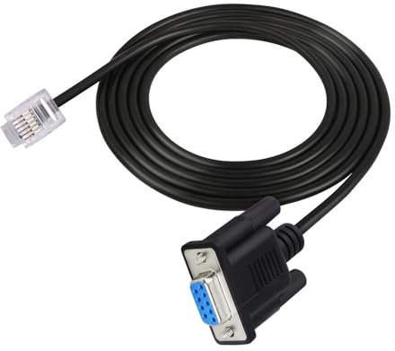 Câble de Console Série Réseau RS232 DB9Pin Femelle vers RJ11 RJ12 6P6C LAN, Cordon de Connexion Plug and Play de 1,8 M/5,9 Pieds, pour Lecteur Sevo pour Appareils Pas à Pas