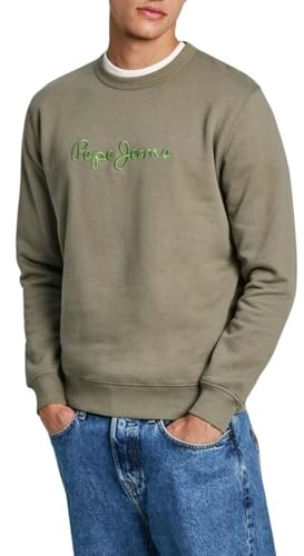 Pepe Jeans Herren New Joe Crew Sweatshirt, Grün (Safari Green), XL