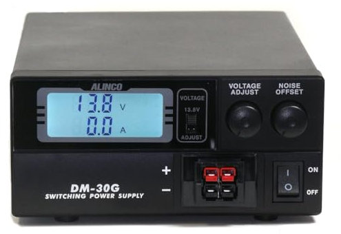 MAAS ALINCO DM-30-G Schaltnetzteil 9-15 V DC / 13,8 V fix - 20 Ampere - Anderson Pole - LCD Display mit Anzeige für Spannung und Strom