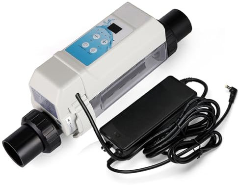 Salt Chlorine Machine, Salt Chlorinator SPA Swimming Pool Chlorine Generator Swimming Pool Chlorinator Automatic Salt Water Pool Generator (16g)