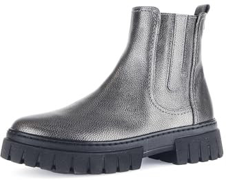 Gabor Damen Chelsea Boots, Frauen Stiefeletten,Stiefel,Booties,halbstiefel,Kurzstiefel,uebergangsschuhe,anthrazit(Flausch),38.5 EU / 5.5 UK
