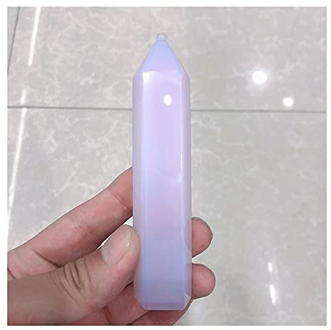 QMIQXIWS Heilkristall 1pc Natürlicher Kristall Quarz Rosa Opalite Turm Punkt Stein Zimmer Home Office Aquarium Dekoration Zubehör Edelstein ZUZAOJUYIN(120-130g)