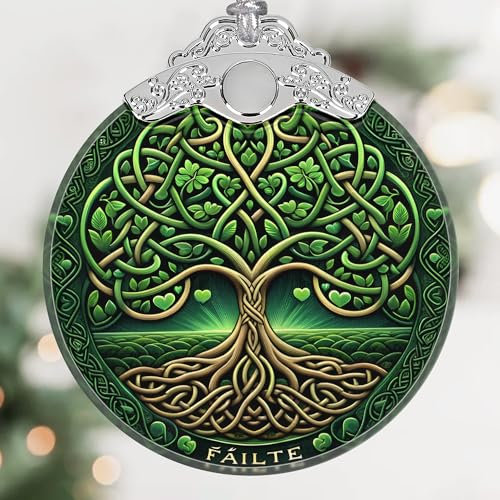 Arbre de vie en vitrail à suspendre – Décoration de sapin de Noël, décoration de vacances, idée cadeau