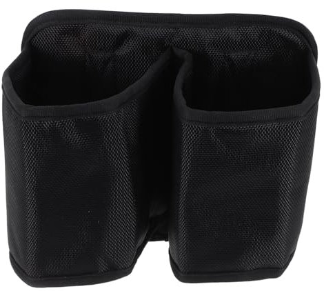 BESPORTBLE Dessous De Verre pour Piscine Porte-gobelet Piscine Hors-Sol Porte-gobelet De Piscine Multi-Usage Suspendu pour Piscine Porte-gobelets De Plage Tissu Oxford Black Réutilisable