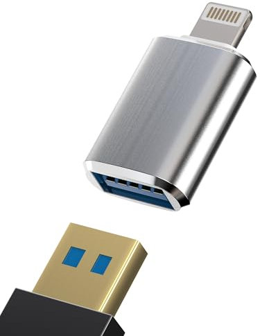 Adaptador USB a para Lightning para iPhone14 13 12 Pro Max OTG 3.0 cable lector tarjetas USB-A memoria externa teclado ratón cámara para Apple MFi Certified foto transferencia de datos para iPad