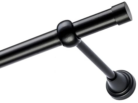 Voppi Gardinenstange Moderi modern 320 cm robustes Metall pulverbeschichtet für Fenster Befestigung auf Trägern