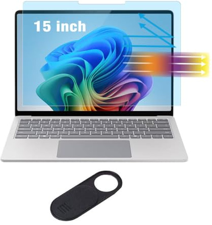 Blue Light Blocking Screen Protector for Microsoft Surface Laptop 7 15 (2024/AIPC) – Anti-Blue Light Glare & Eye Strain Reduction Filter