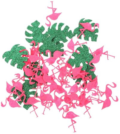 VALICLUD 1tasche Dekoratives Hawaii Konfetti Mit Flamingo Design Party Tischdekoration Für Geburtstagsfeiern Und Tropische Anlässe Leicht Und Wiederverwendbar Schimmerndes Tischzubehör Für